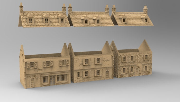 Normandy Rural Buildings Terrain Set (WW2)