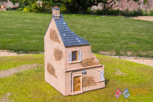 Französische zerstörte Stadt