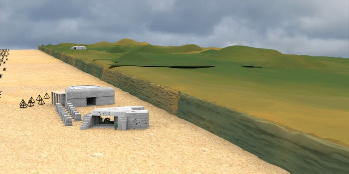 Doppel Schartenstand Bunker Bw. 968 Terrain (WW2)