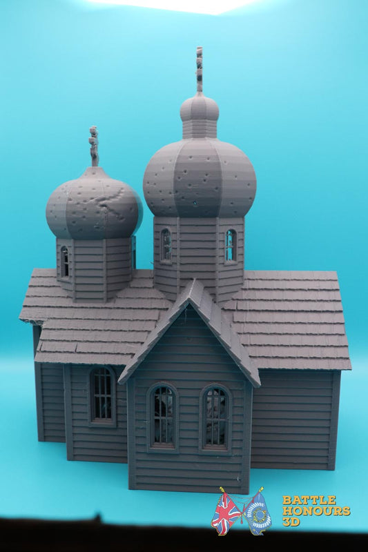 Iglesia rusa dañada