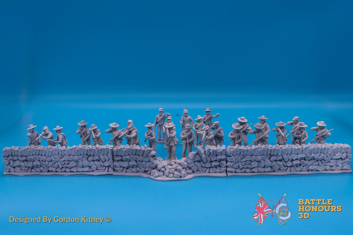 Damaged Stone Wall Section Terrain (Variant 1)