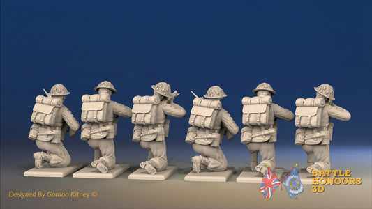 British Infantry Battle Dress Kneeling rear view