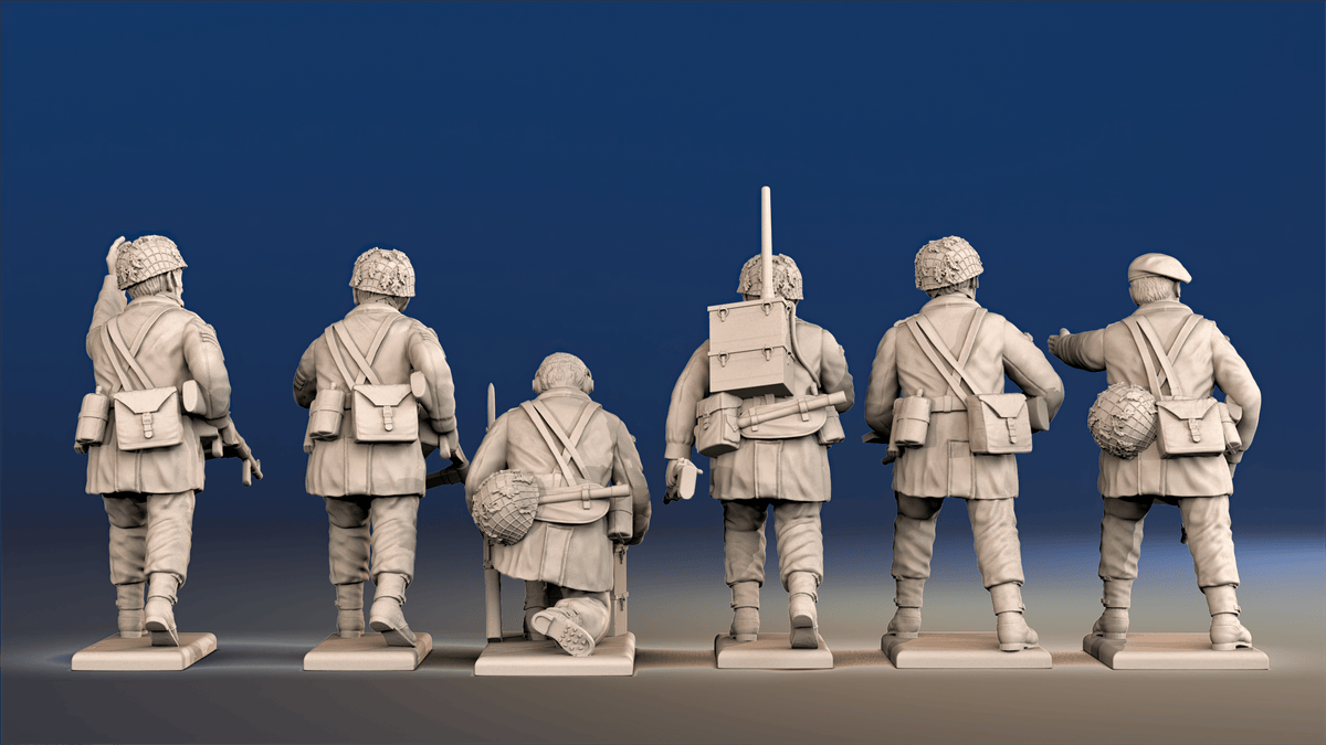 WW2 British Paratroopers - Command, Combat Helmets