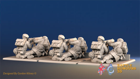 Royal Marine Commando Vickers machine gun team rear view
