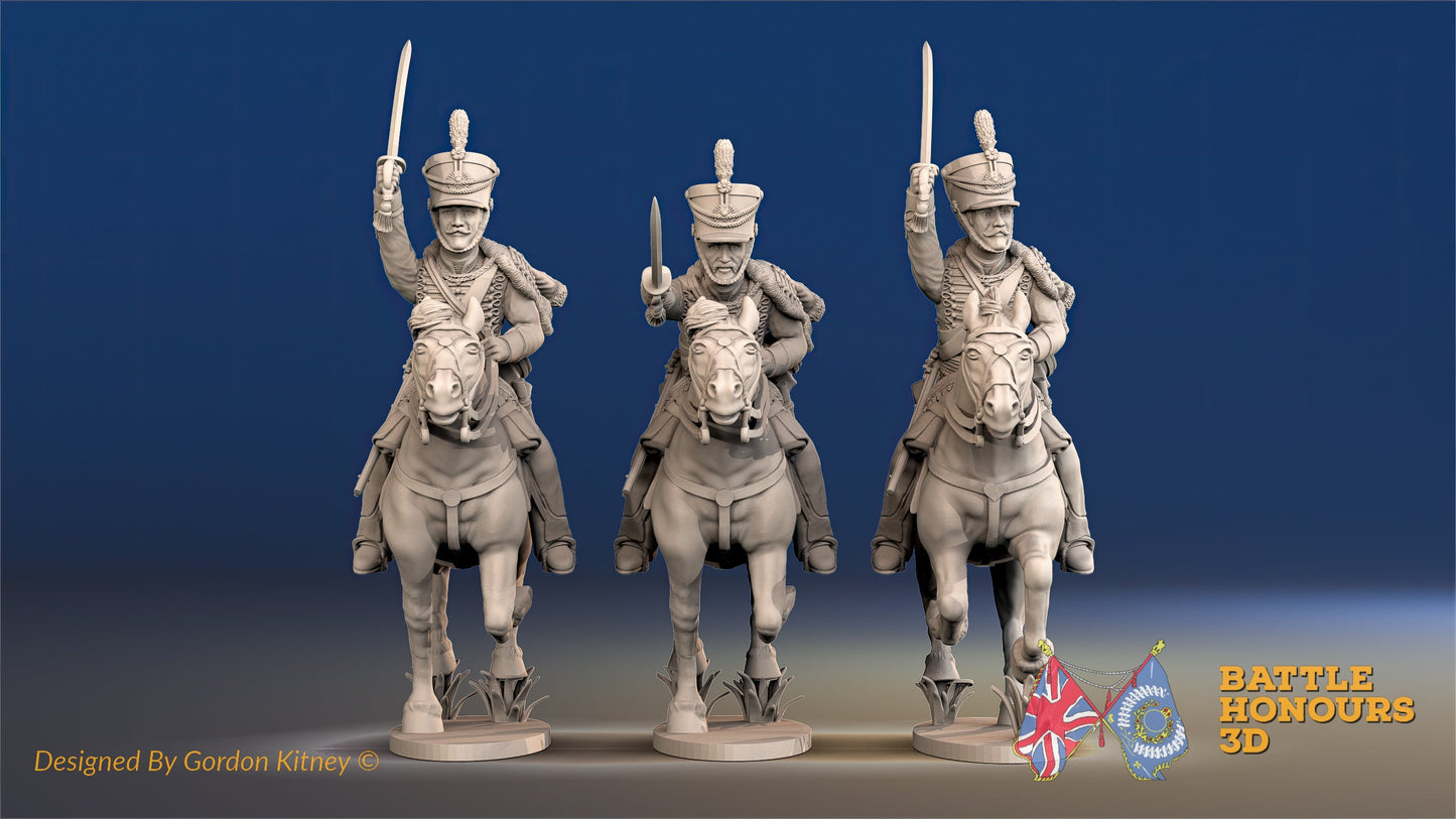 British Hussar Bell Shako Galloping Set 1