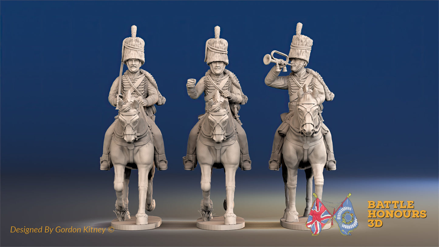 British Hussar Busby Command Trotting