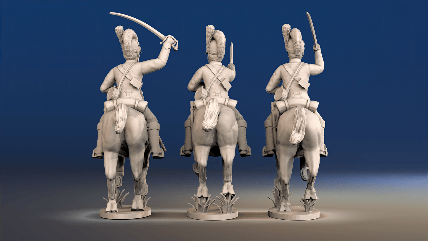 British light dragoons Tarleton helmet galloping set 2 rear view