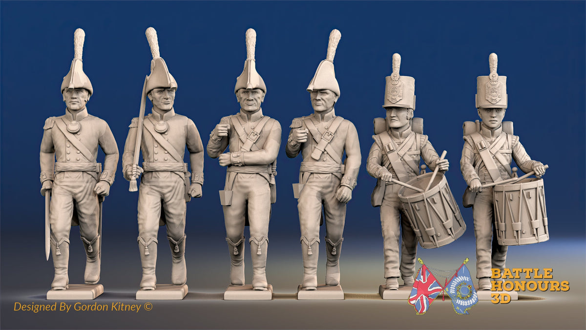 British march attack infantry command figures