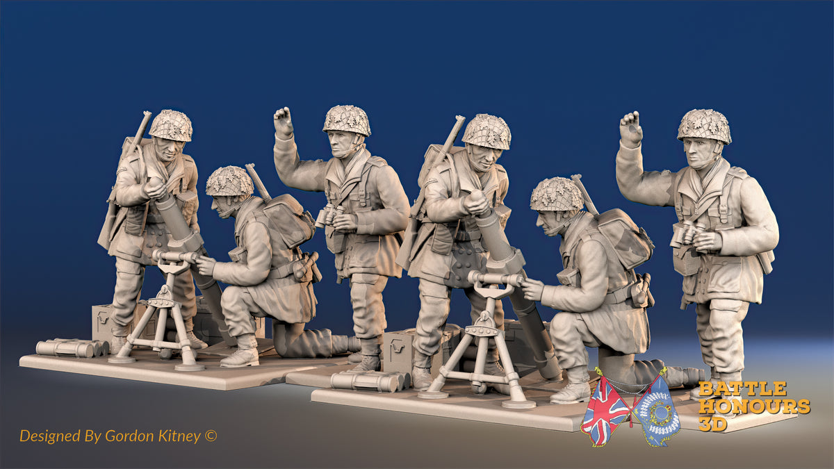 British Paratroopers helmet mortar team