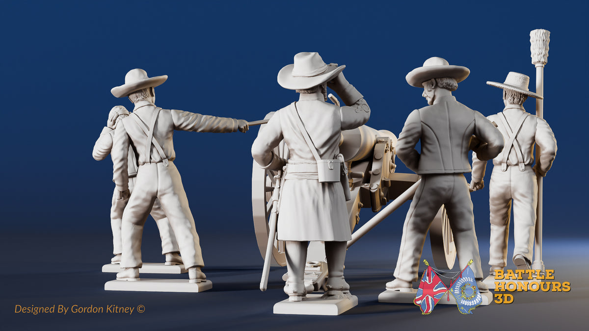 CSA artillery firing miniature figures variant 1 view 3