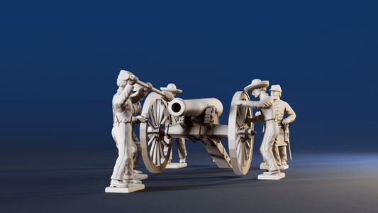 CSA artillery loading miniature figures variant 1 view 2