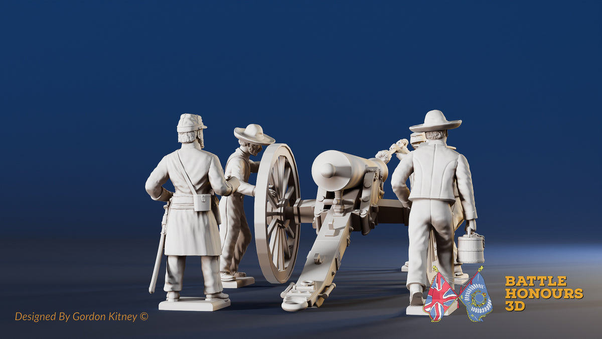 CSA artillery loading miniature figures variant 1 view 3