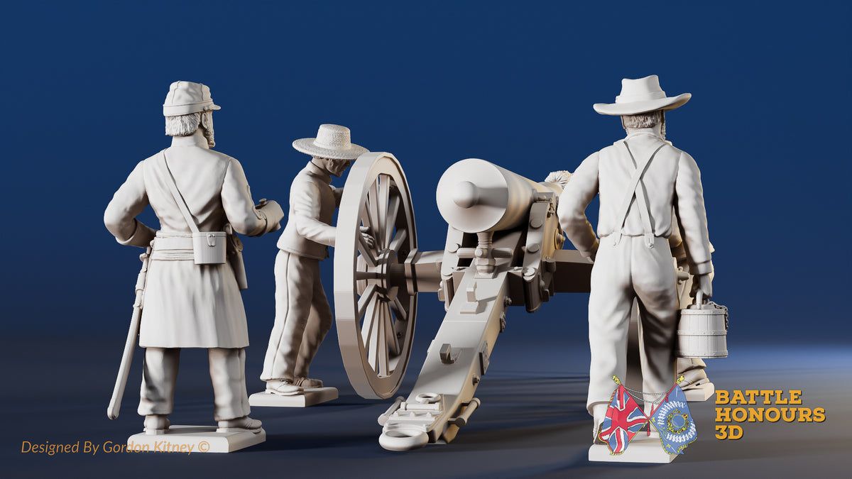 CSA artillery loading miniature figures variant 2 view 3
