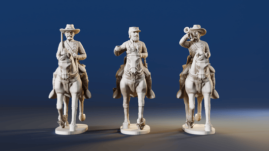 CSA cavalry trotting command miniature figures variant 1 rear view
