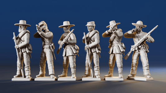 CSA firing line miniature figures variant 11 rear view
