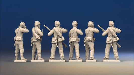 CSA firing line miniature figures variant 3 rear view