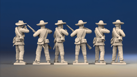 CSA firing line miniature figures variant 5 rear view