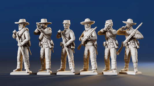 CSA firing line miniature figures variant 8 rear view