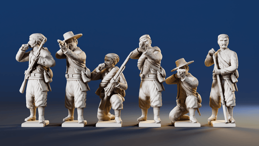 CSA skirmishing Zouave miniature figures variant 1 rear view