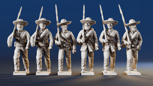 CSA right shoulder shift marching infantry hats variant 2 rear view