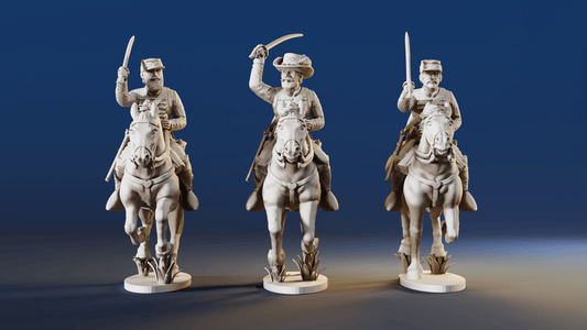 CSA Virginia cavalry galloping swords rear view