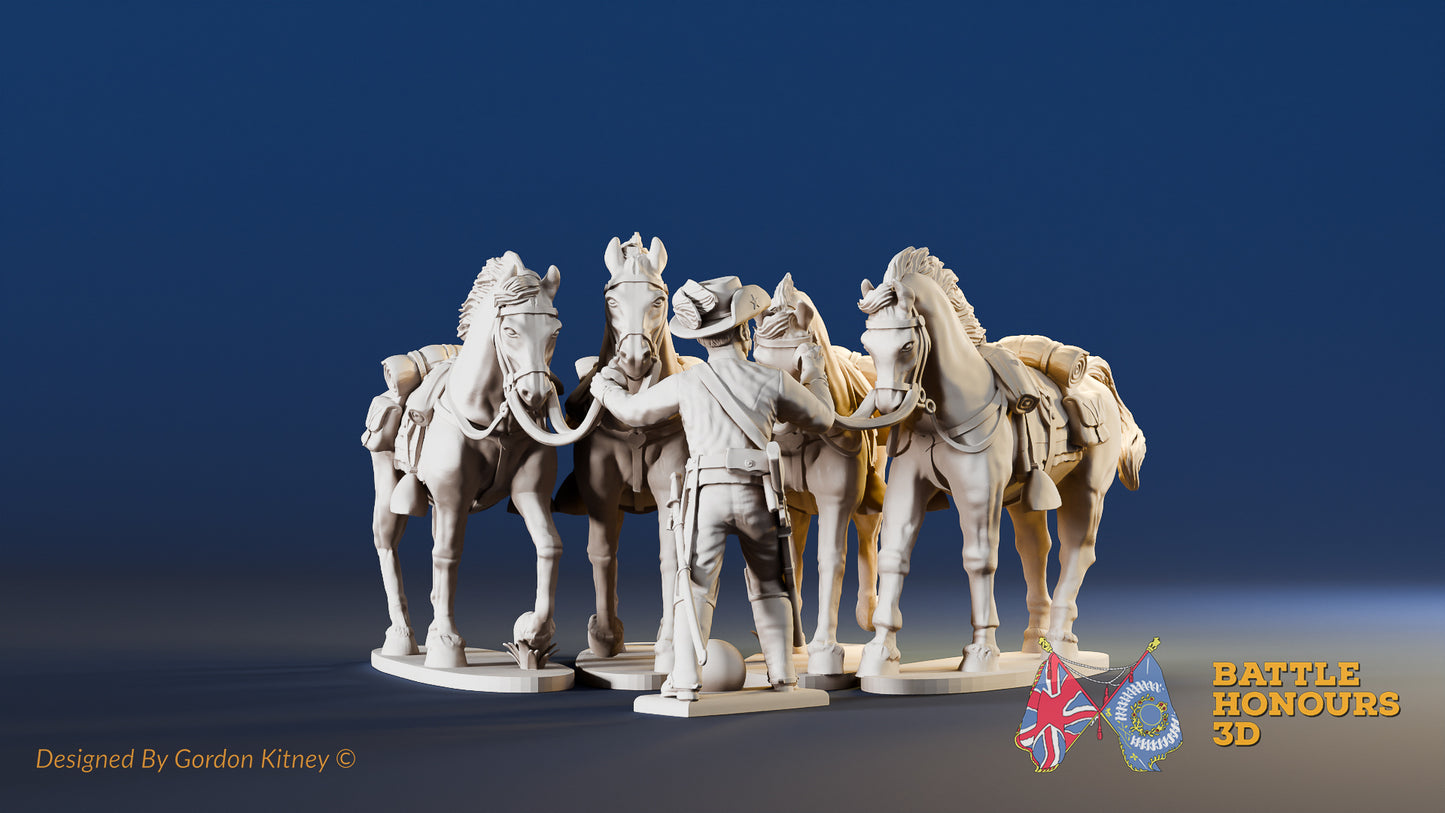 Confederate - Virginia Horse Holder With Horses