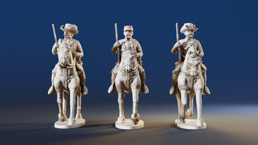 CSA Virginia cavalry trotting carbines rear view