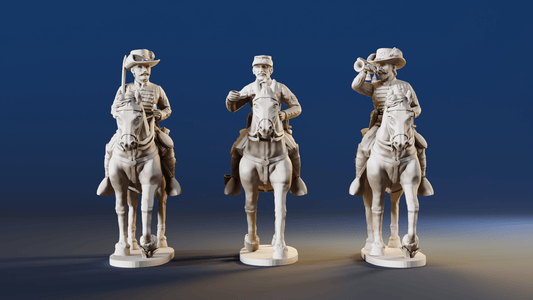 CSA Virginia cavalry trotting command miniature figures variant 1 rear view
