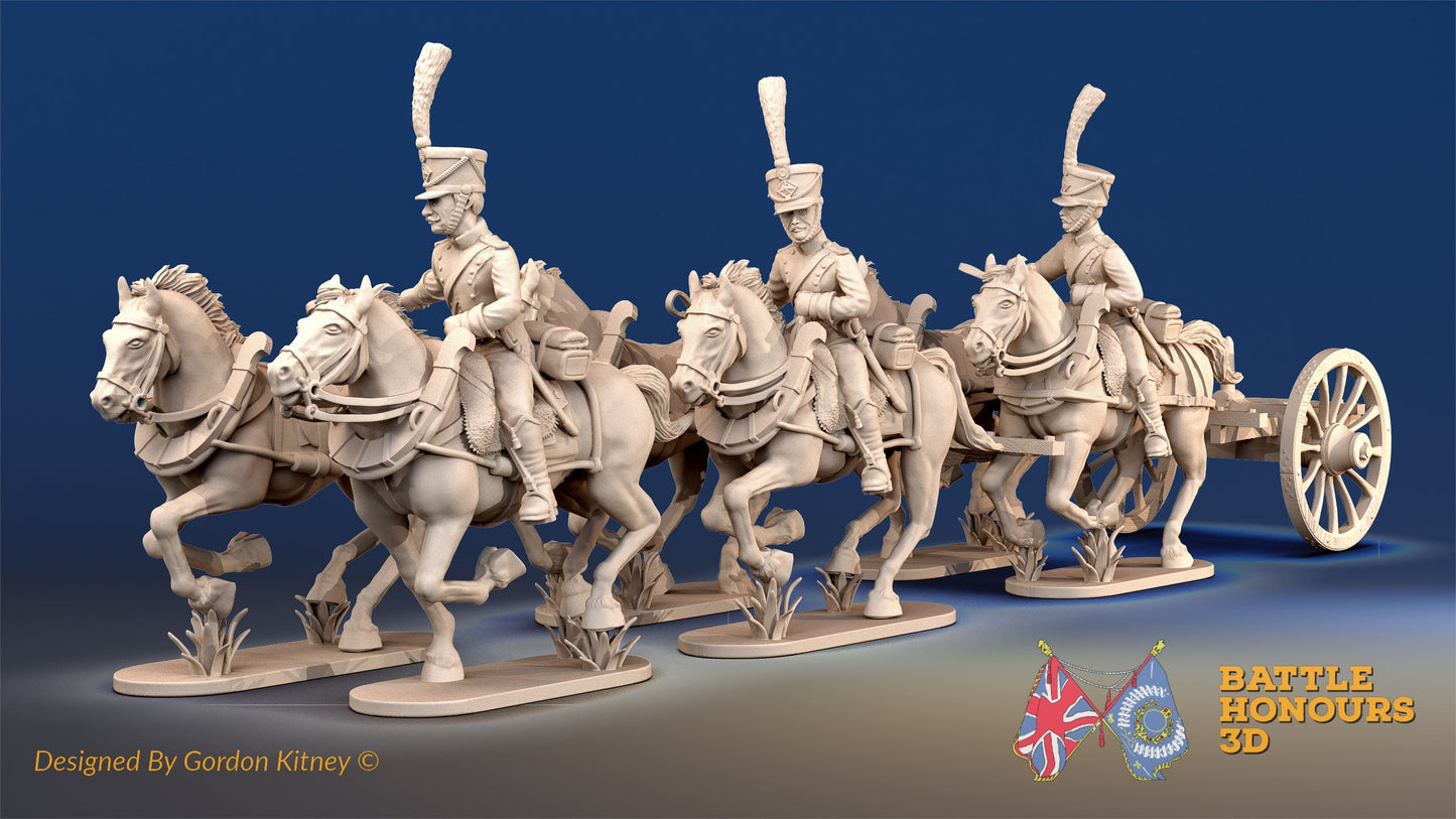 French 6 Horse Limber Shako Galloping