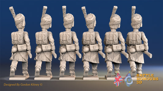 French Carabiniers advancing rear view