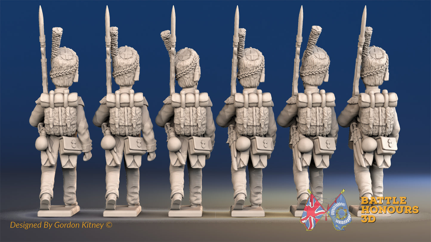 French Carabiniers miniature figures rear view