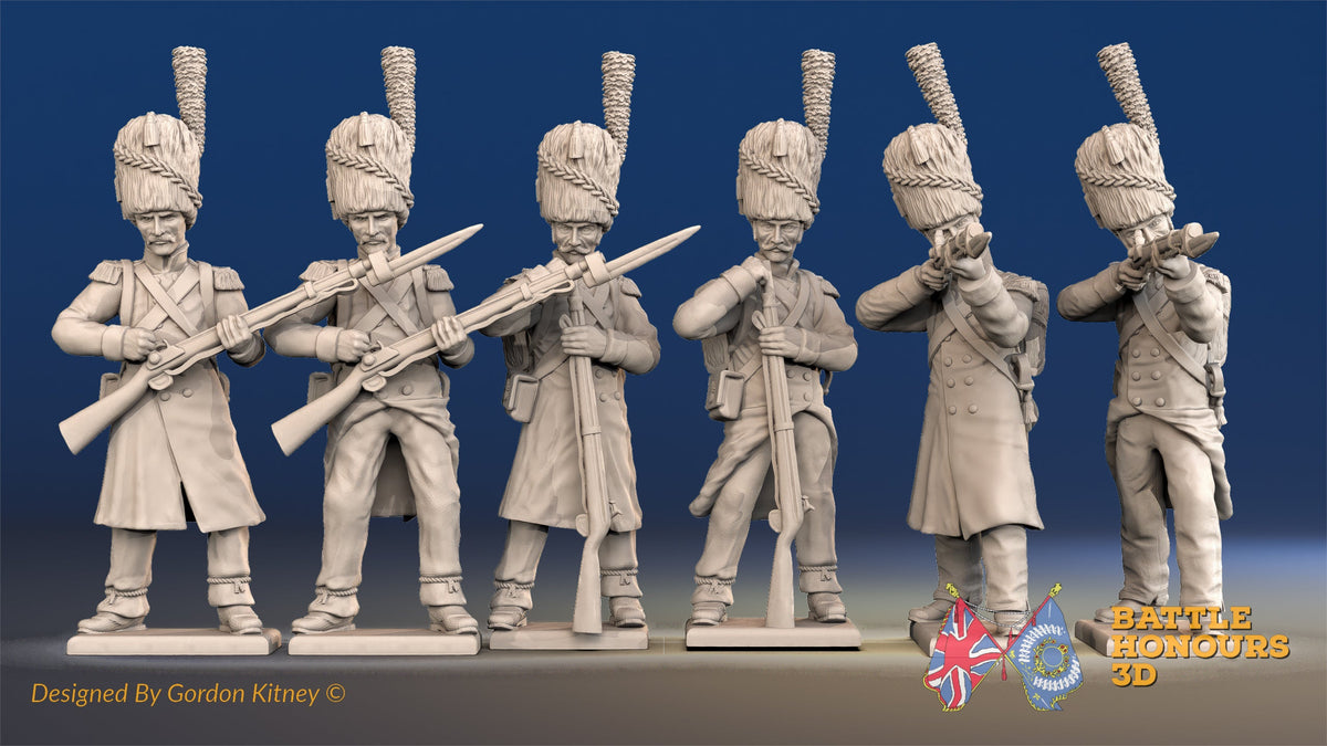 French Carabiniers firing and loading greatcoat alternate view