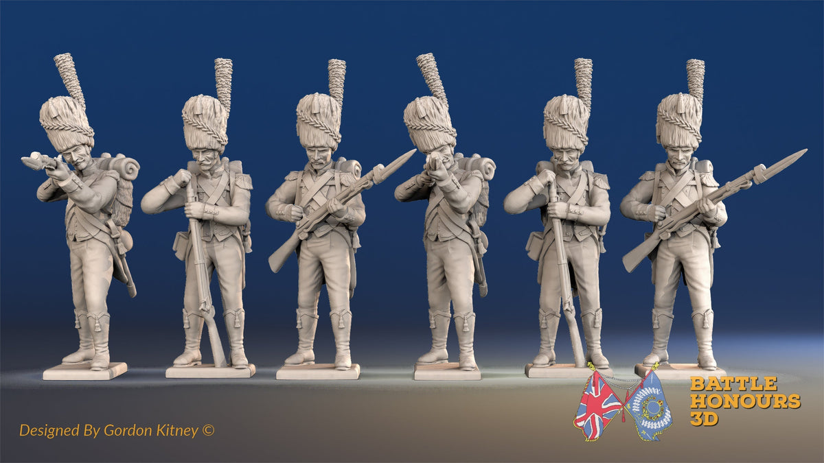 French Carabiniers loading firing bearskin boots alternate view