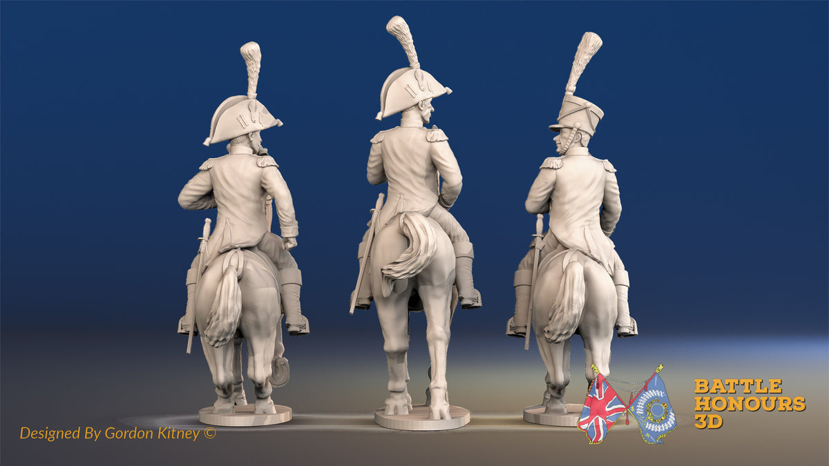 French Colonel Mixed miniature figure rear view