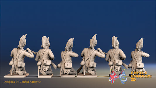 French Dismounted Cavalry Dragoon Loading Firing Kneeling