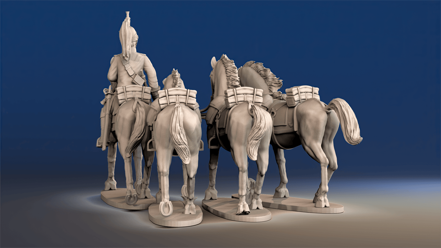 Napoleonic French Dragoon Horse Holder - Dismounted Cavalry Support