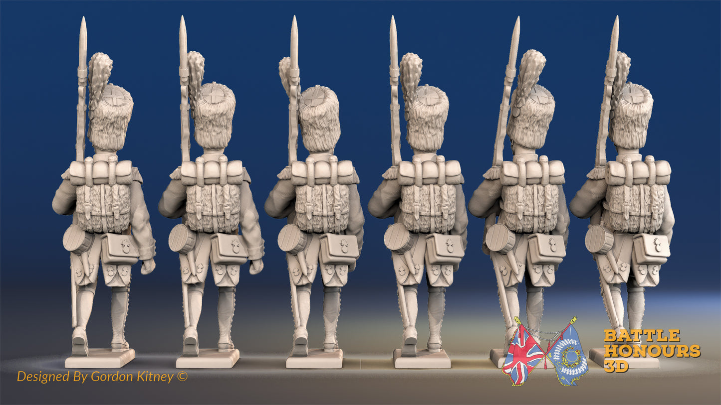 French Elite Foot Dragoon March Attack Bearskin Gaiter