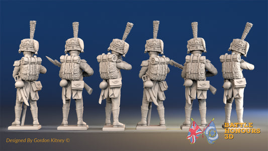 French elite Voltigeurs loading and firing rear view