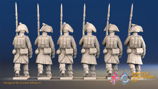 French Fusiliers bicorn greatcoat rear view