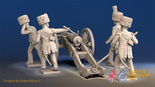 French Guard horse artillery firing rear view