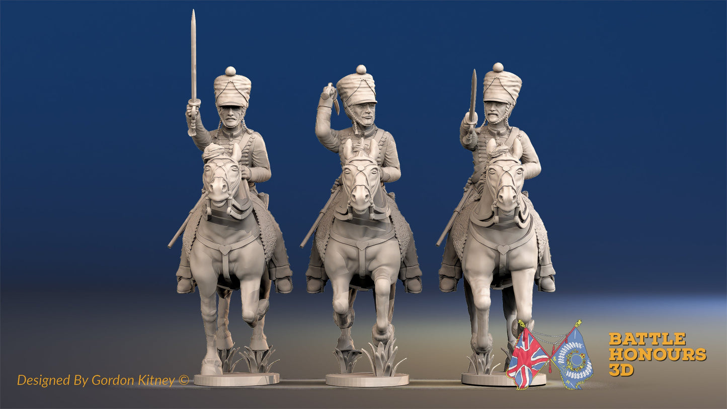 French Hussar Campaign Dress Covered Helmet Shako Galloping