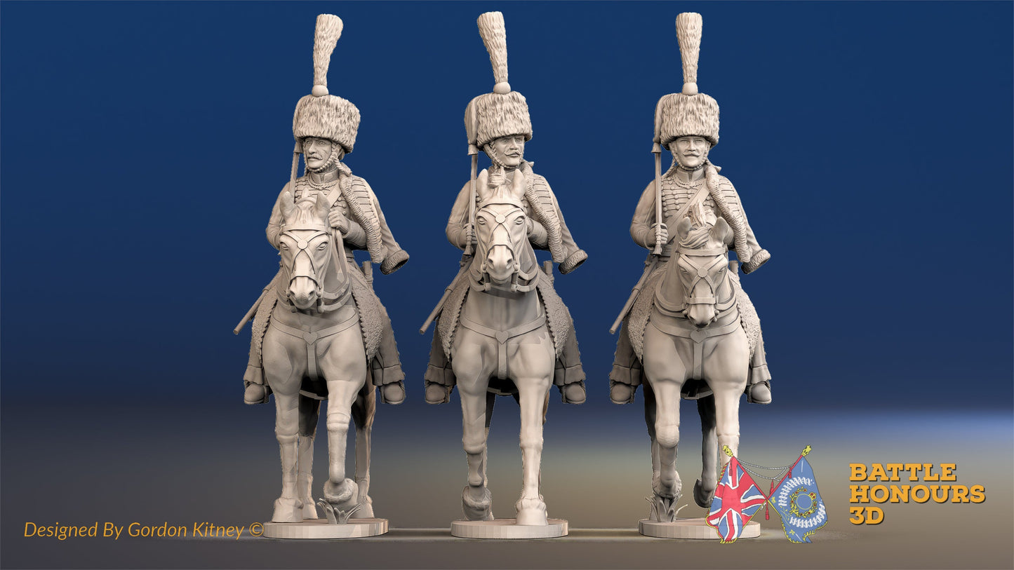 French Elite Company Hussar Full Dress Colpack Trotting