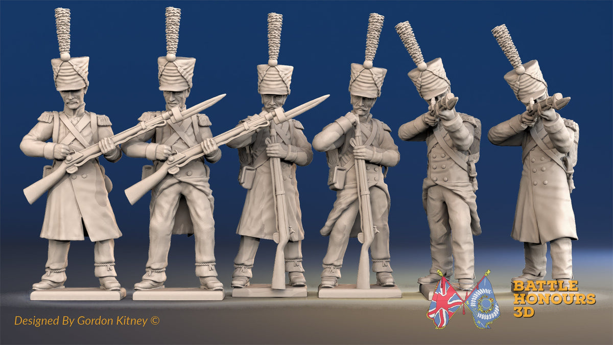 French line Grenadier loading and firing shako greatcoat alternate view