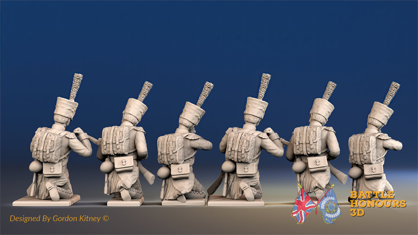 French Line Grenadier Shako Greatcoat Gaiter Loading Firing Kneeling