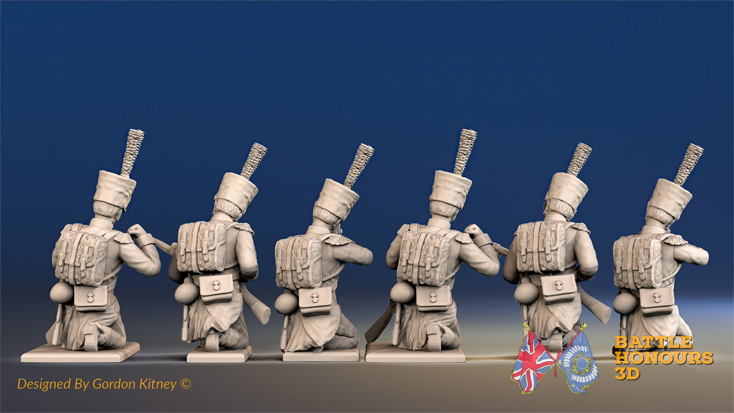 French Line Grenadier Shako Greatcoat Loading Firing Kneeling