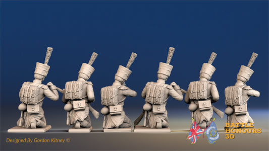 French Line Grenadier Shako Greatcoat Loading Firing Kneeling