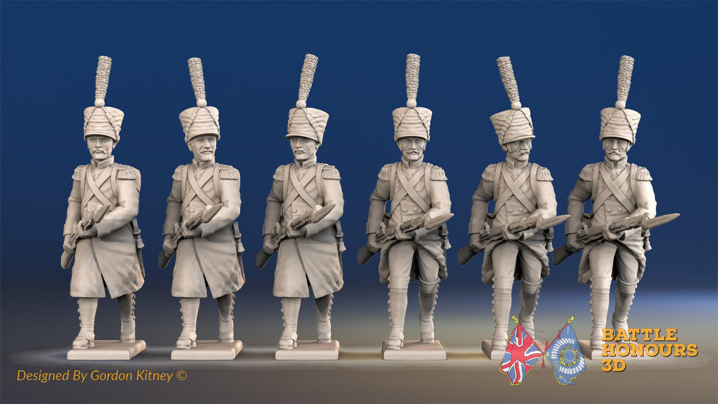 French Line Grenadiers Advancing Shako Greatcoat Gaiters