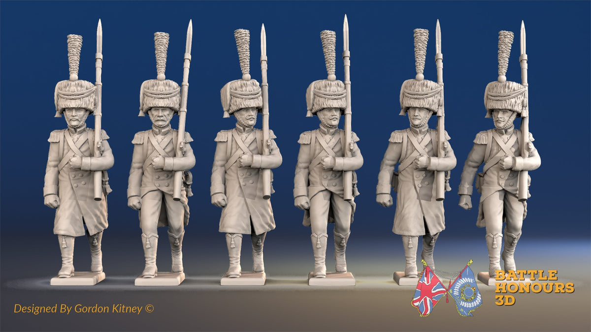 French march attack elite Voltigeurs colpack greatcoat boots alternate view