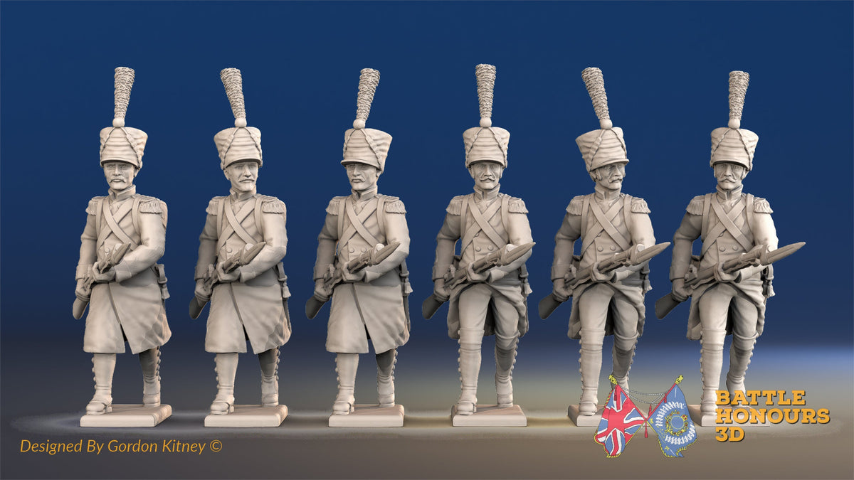 French Voltigeurs advancing shako greatcoat gaiter alternate view