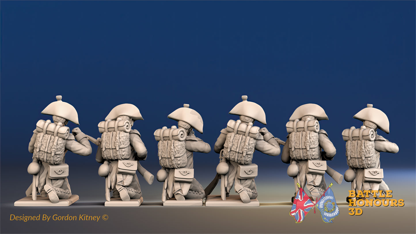 French Voltigeurs Bicorn Gaiter Loading Firing Kneeling